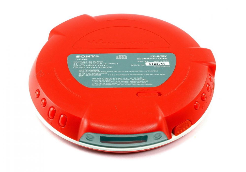 索尼 SONY D-EJ001 CD 随身听 G-Protection 便携 CD Player CD-R/RW