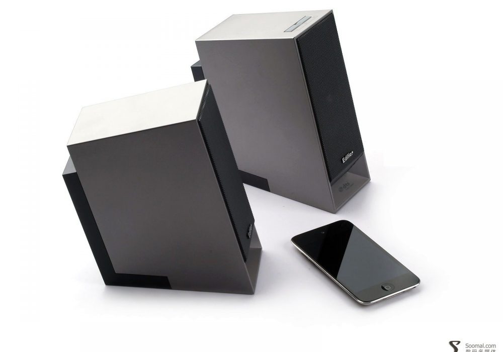 Edifier 漫步者 M20 DTS 微型音箱[银灰色]-参照物iPod Touch2