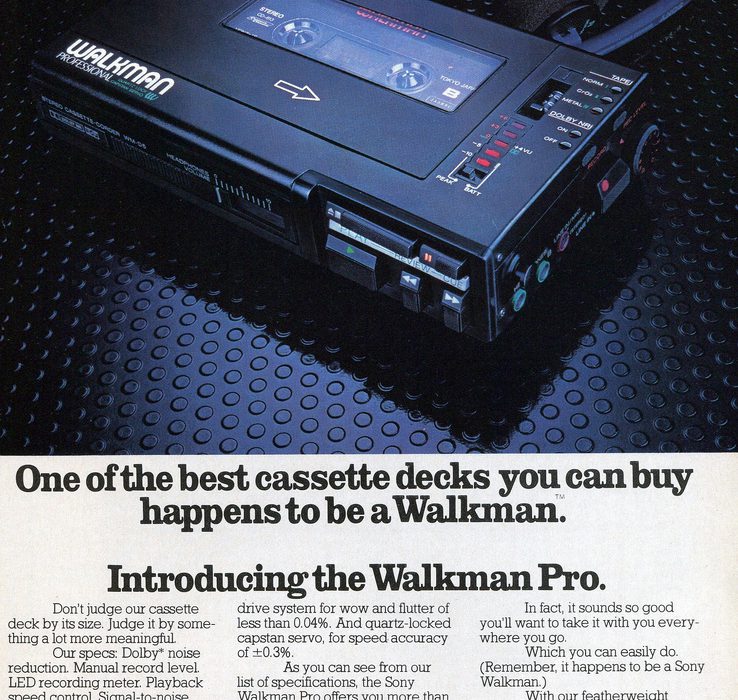 Sony Walkman Pro Cassette WM-D6 Advert (1982)