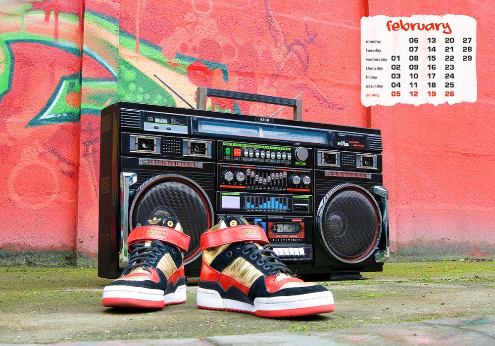 boombox & sneaker calendar 2012 - february