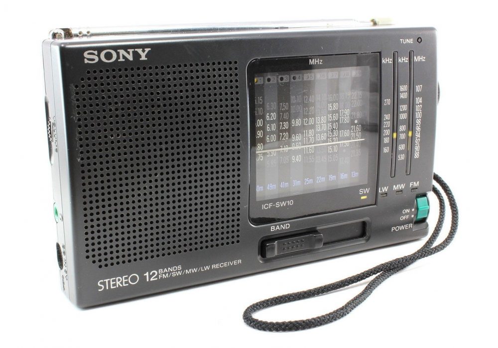 索尼 SONY ICF-SW10 12 Band Worldwide SW/LW/MW/FM 收音机 For Parts Or Repair