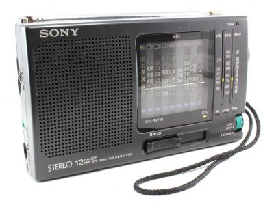 索尼 SONY ICF-SW10 12 Band Worldwide SW/LW/MW/FM 收音机 For Parts Or Repair