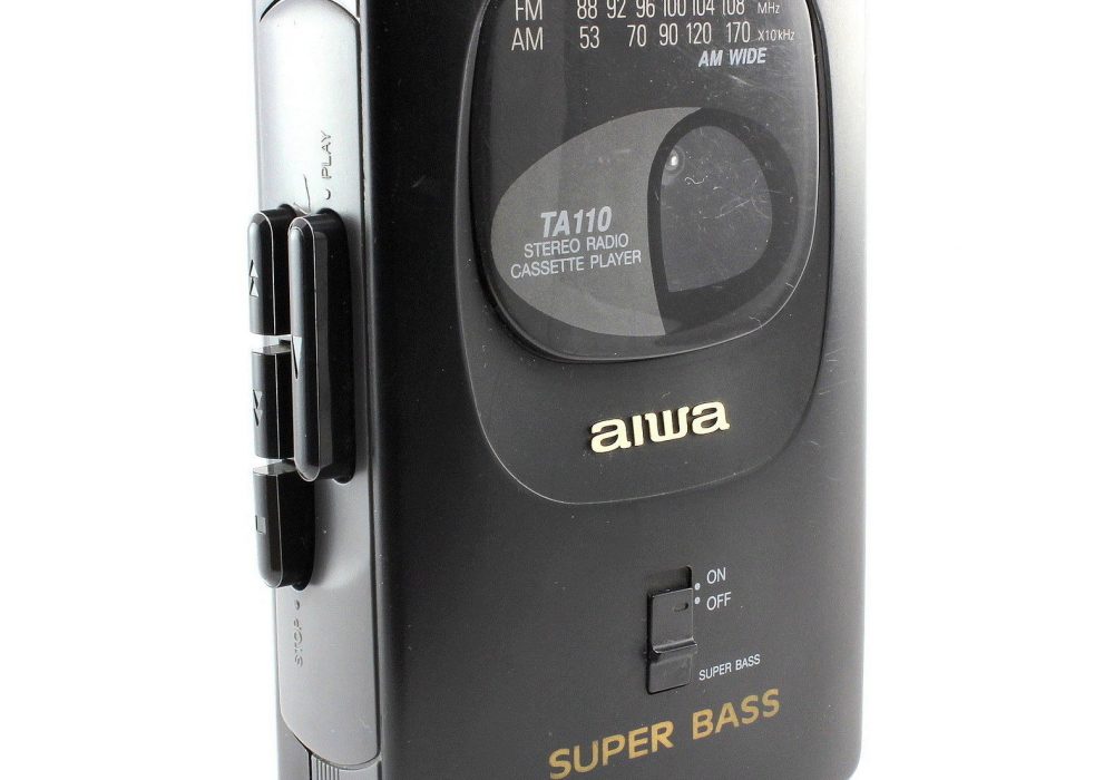 AIWA HS-TA110W 便携 Stereo Radio 磁带播放机 Auto Reverse Super BASS