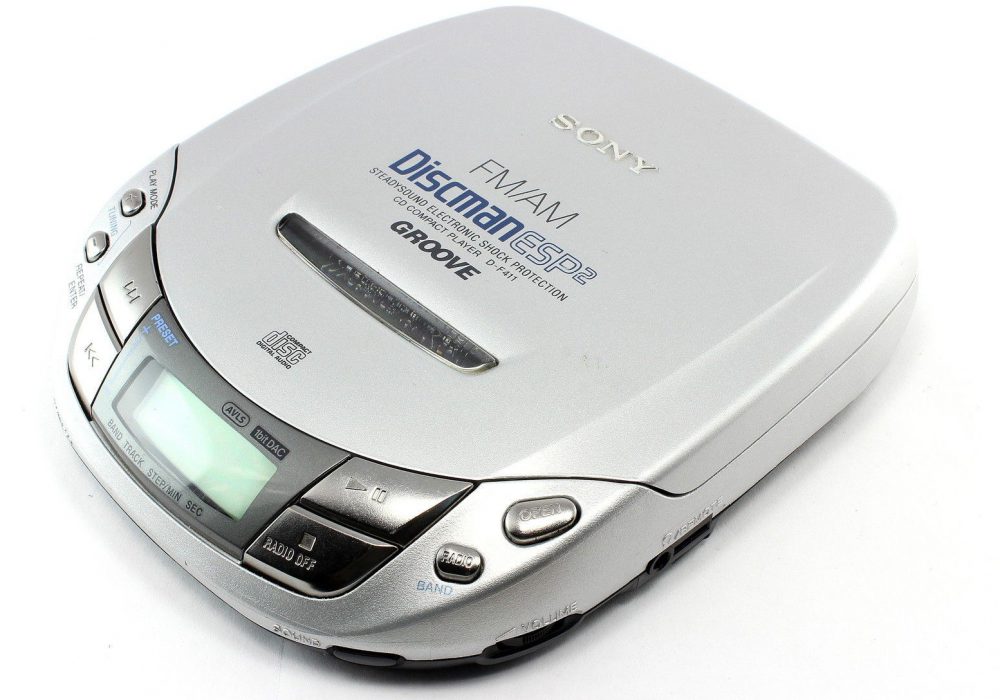 SONY D-F411 Groove Discman ESP2 CD Compact Player Shock Protection AM/FM Radio