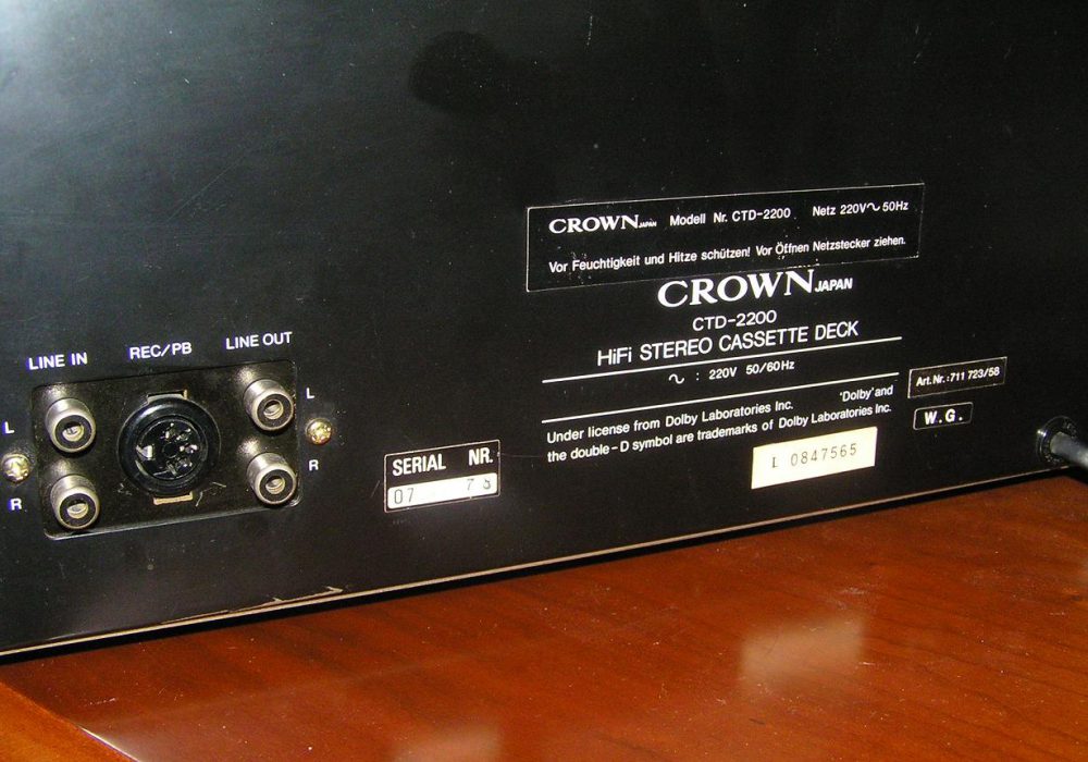 Crown CTD-2200 双表头卡座