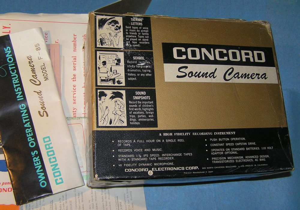 Concord F-85 Sound Camera 便携开盘机