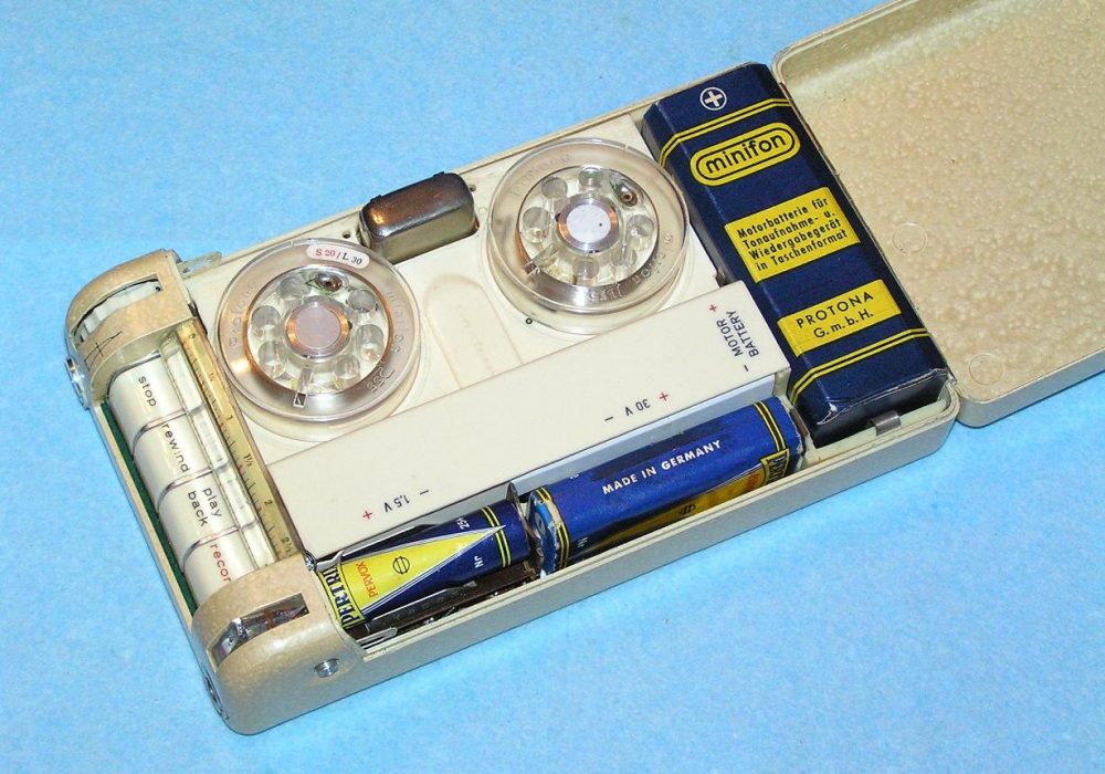 [古董录音机] Minifon P55L 钢丝录音机 (1957)