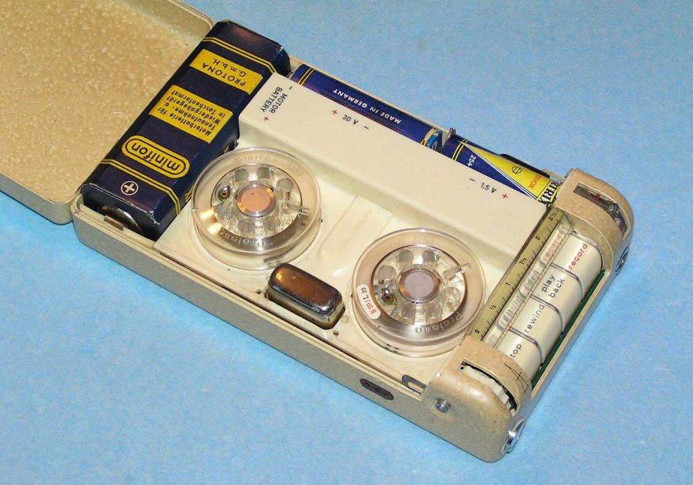 [古董录音机] Minifon P55L 钢丝录音机 (1957)