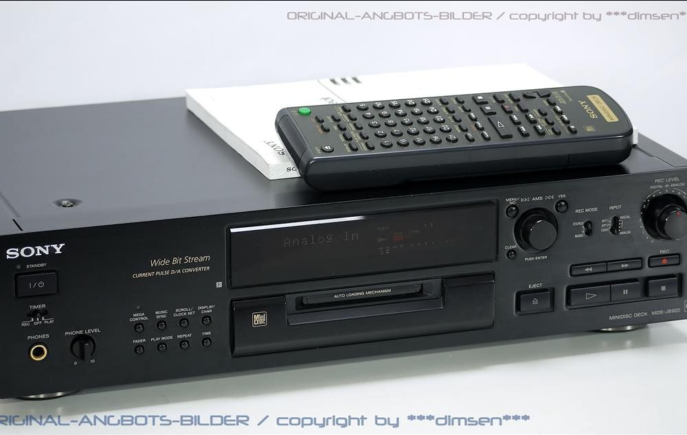 黑色索尼 SONY MDS-JB920 MD 播放机