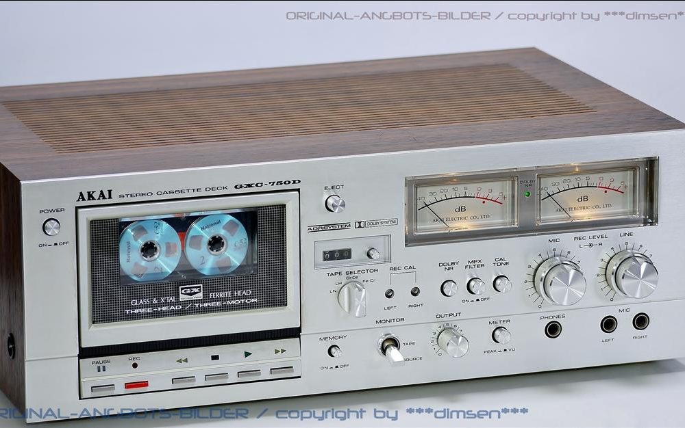 雅佳 AKAI GXC-750D 双表头古典卡座