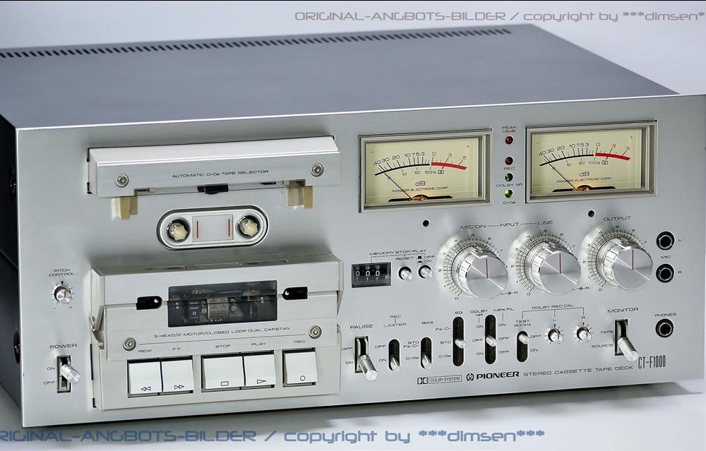 先锋 PIONEER CT-F1000 高级三磁头双表古典卡座