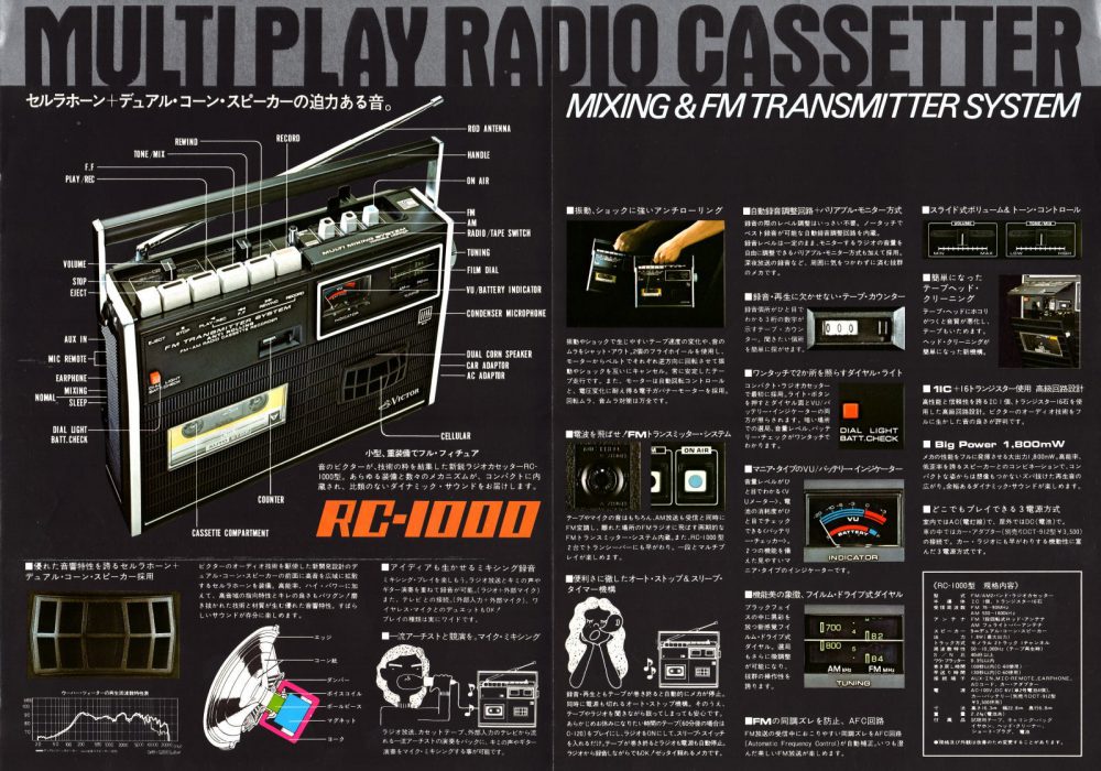 Victor　ラジオ　ラジオカセッター　1973年（昭和48年）まで