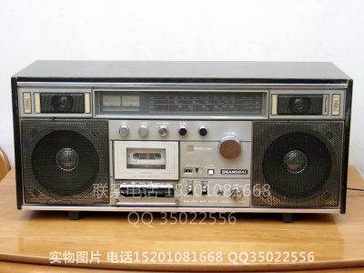 上海牌 L861 老古董木壳收录机三波段收音机