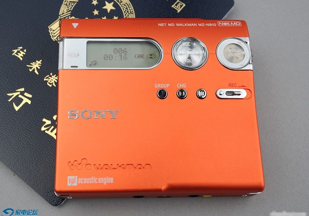 橙色索尼MD机 SONY MZ-N910
