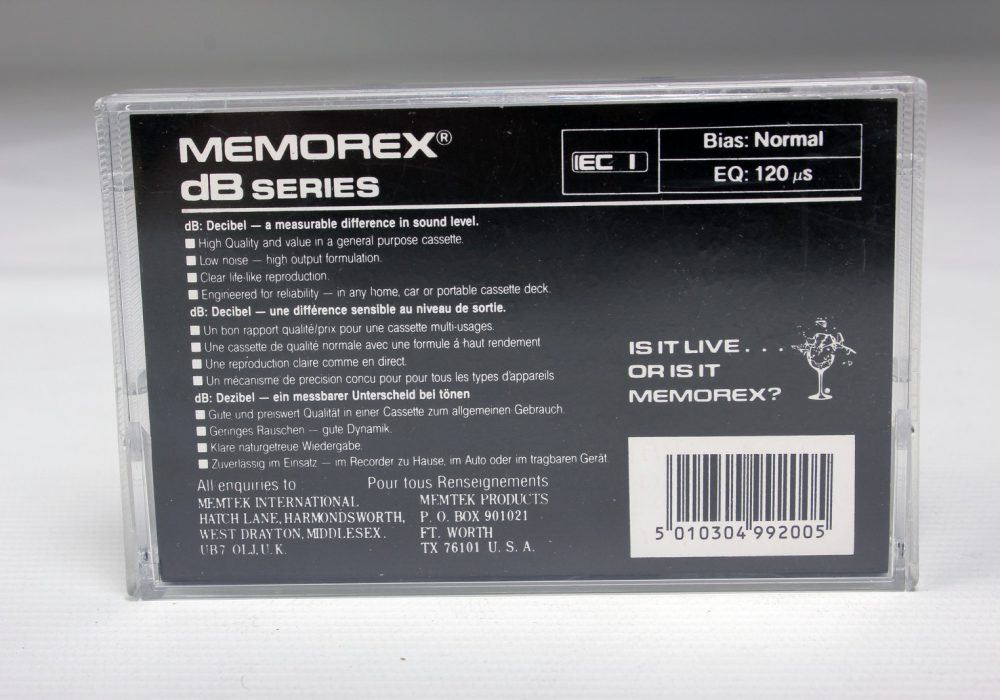 Memorex dB Series - Box - As New - Face