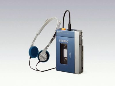 The original Walkman portable cassette player, released July 1, 1979.