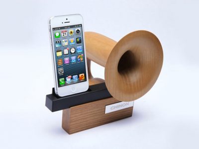 Chinon 木质角状iPhone喇叭：还原声音本色