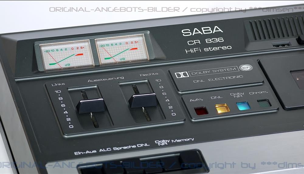 SABA CR836 古典式双表头卡座