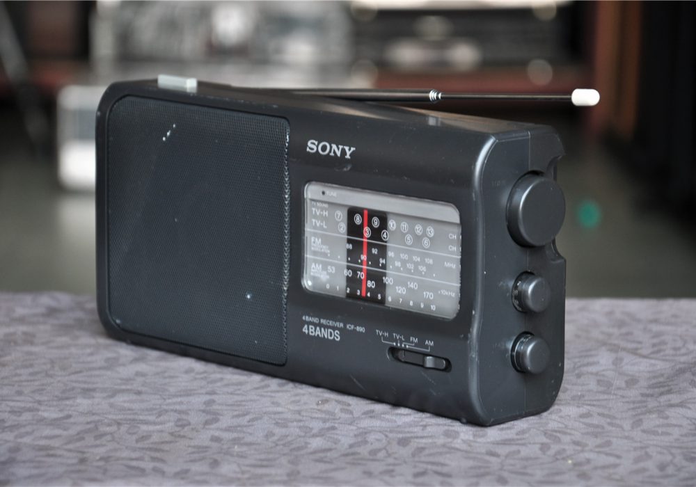 索尼 SONY ICF-890 四波段电视伴音 便携收音机