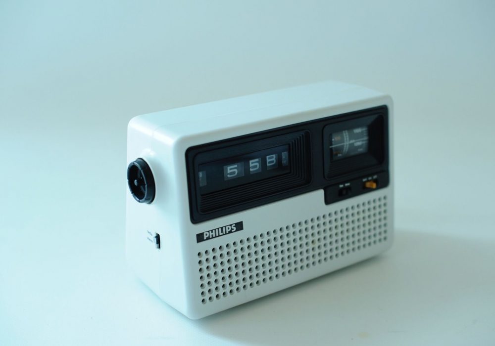 Philips Alarm Rotary Flip Clock Radio Musiclock 7250 古董收音机