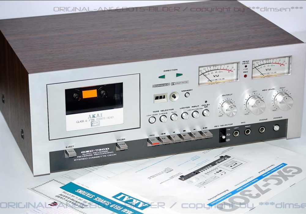 雅佳 AKAI GXC-730D 双表头古典卡座