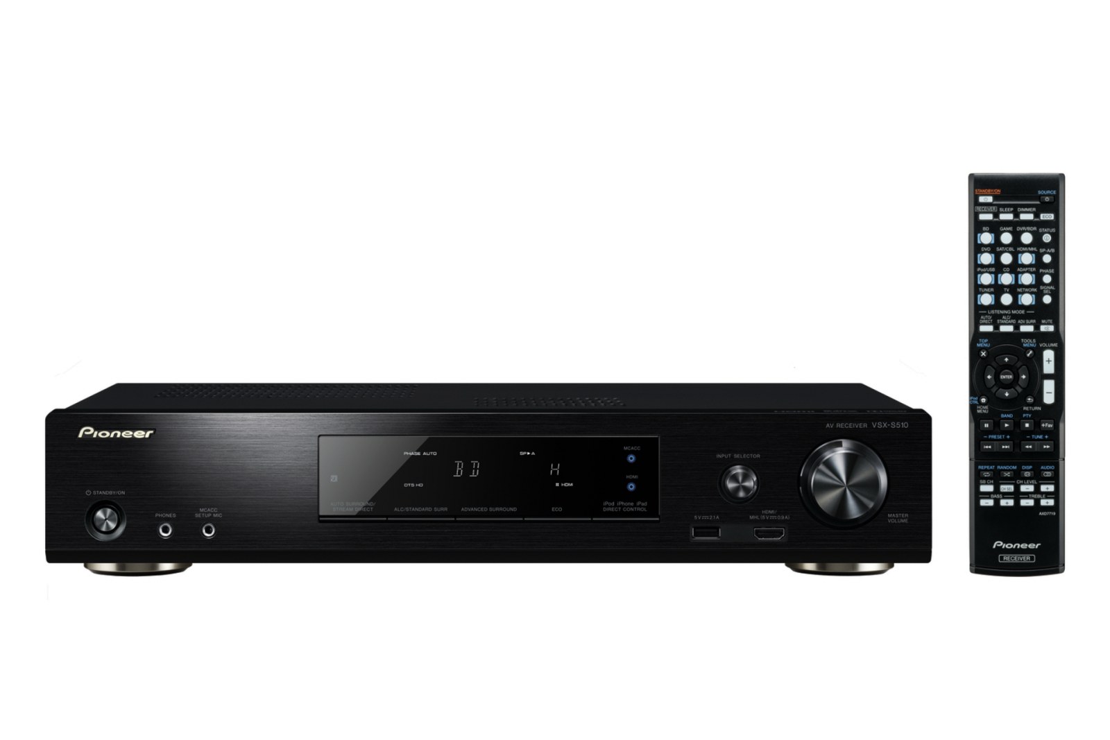 先锋 Pioneer VSXS510 AirPlay/vTuner/WiFi/DLNA 6.2声道 超薄型 D类AV功放 Lark Club