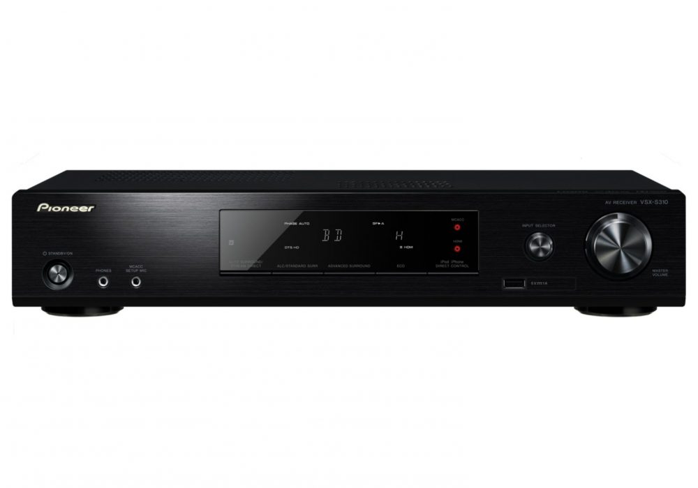 VSX-S310-K Slim 5.2-channel AV Receiver with Class D Amplification, 4x HDMI, Ultra HD 4K Pass Through and Eco Mode (Black)