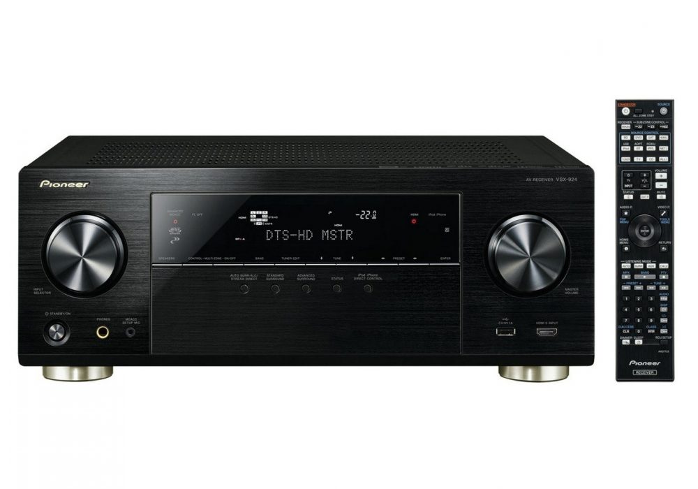 VSX-924-K 7.2-Channel AV Receiver with Ultra HD 4K Upscaling/Pass Through, DSD Playback, Subwoofer EQ, Spotify Connect, Built-in AVNavigator and Bluetooth (Black)
