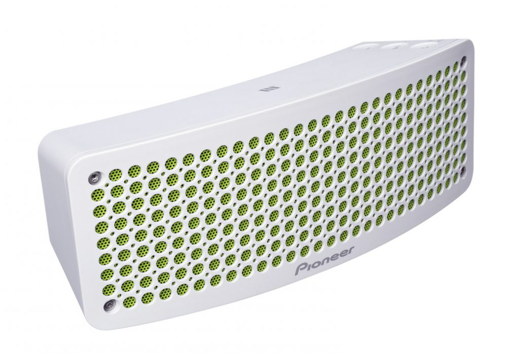 XW-BTSP1-N Portable Bluetooth speaker (2 x 4W) with NFC and rechargeable battery (White/Green) - Pioneer Sound System, iPod Dock