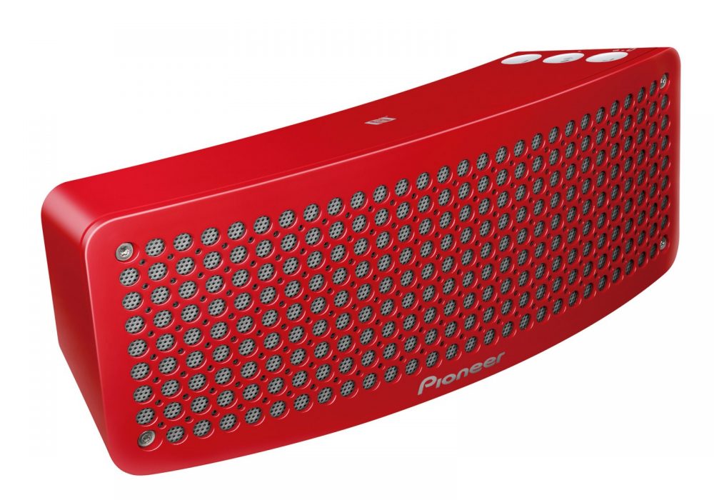 XW-BTSP1-R Portable Bluetooth speaker (2 x 4W) with NFC and rechargeable battery (Red) - Pioneer Sound System, iPod Dock