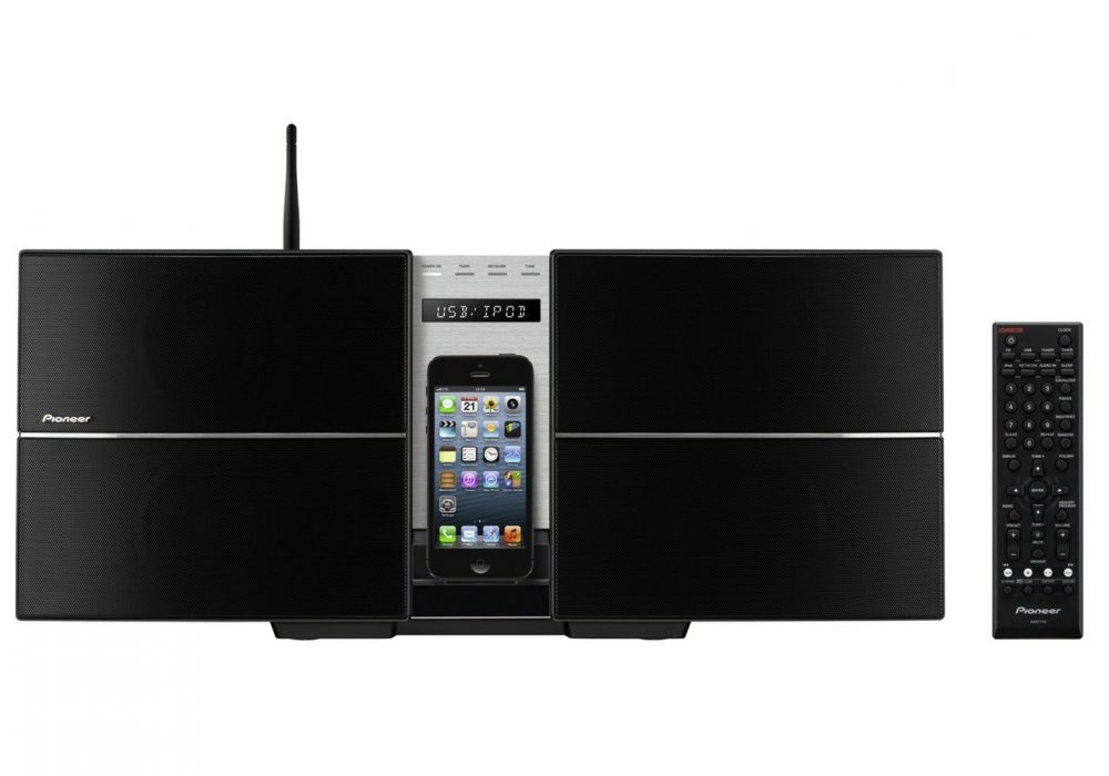 X-SMC55DAB-S Slim All-in-one Micro CD System with Lightning Connector Dock, DAB, USB, Wi-Fi, Wireless Direct, AirPlay, Internet Radio, Spotify Connect and DLNA 1.5 certification (Silver) - Pioneer Sound System, iPod Dock