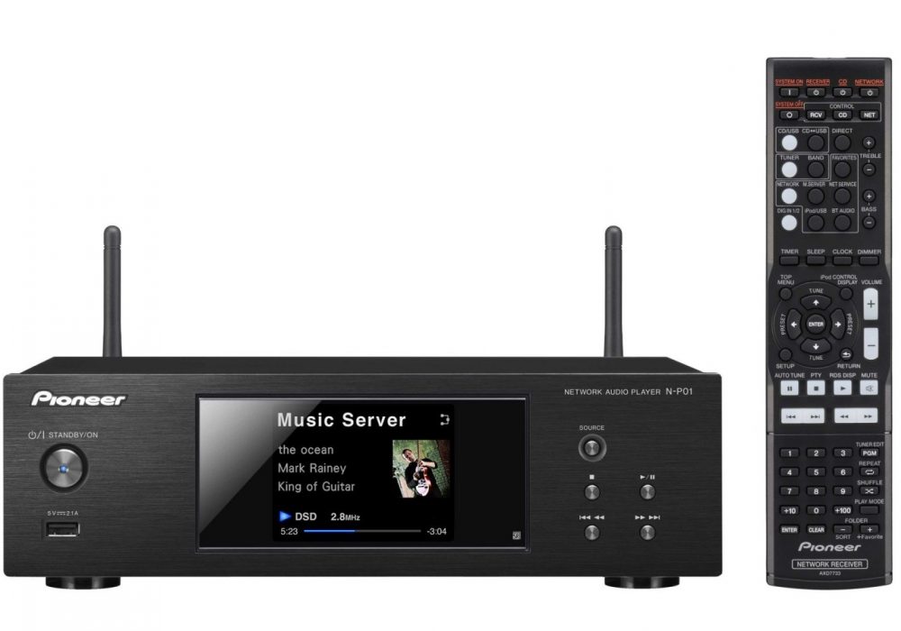 N-P01-K Compact Network Audio player with USB, DLNA, AirPlay, Spotify, vTuner, and Bluetooth (Black) - Pioneer Network Player