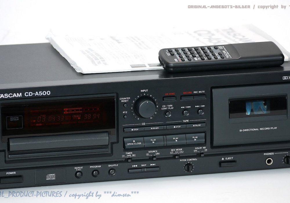 TASCAM CD-A500 Studio CD/卡座 一体机
