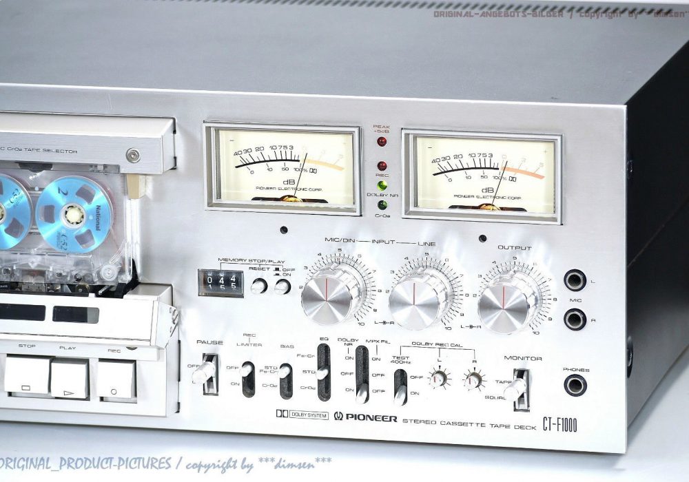 先锋 PIONEER CT-F1000 高级三磁头双表古典卡座