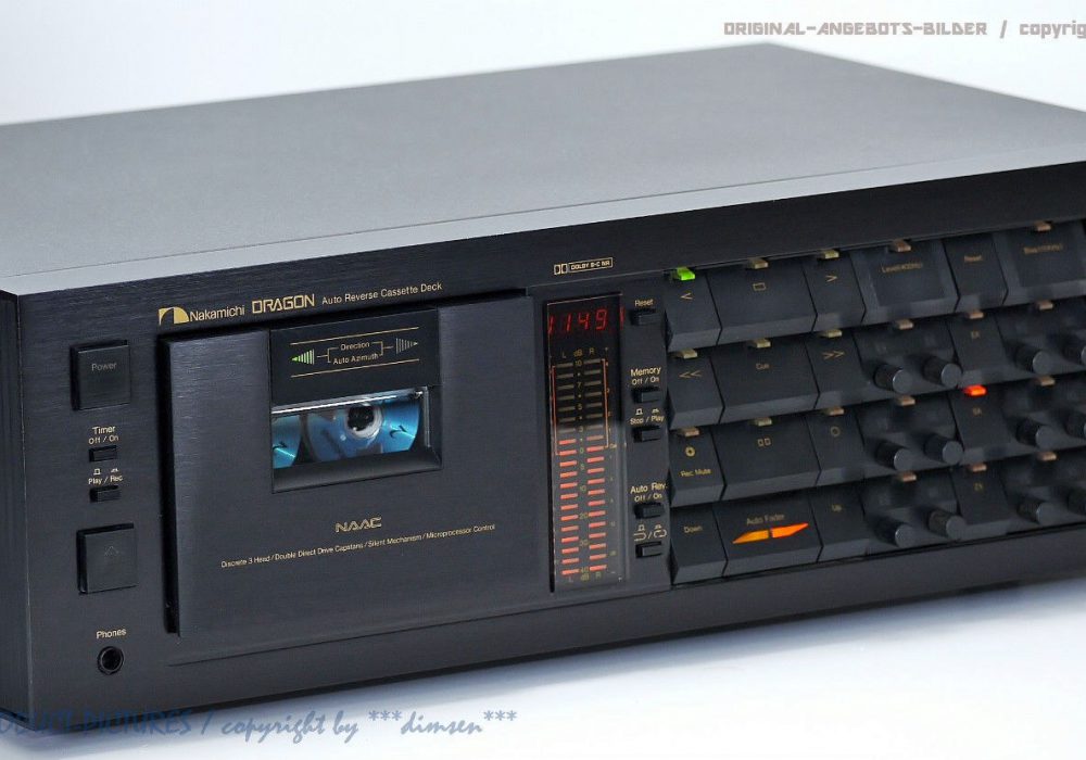 NAKAMICHI DRAGON High-End 磁带 Tape 卡座 1A-Zustand!! Revidiert+1J.Garantie!