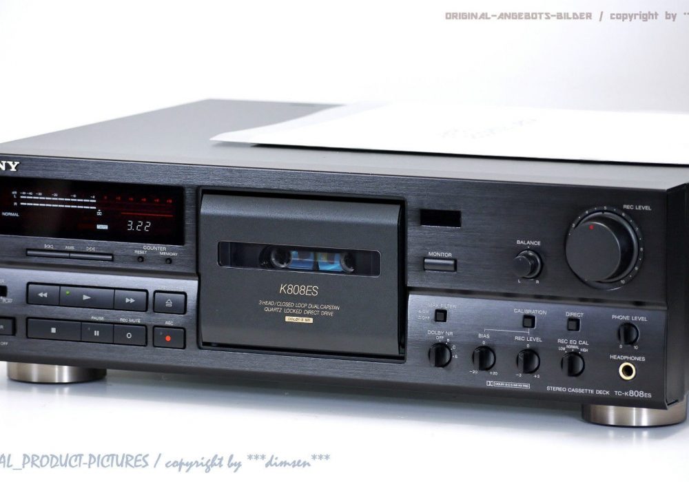 索尼 SONY TC-K808ES HighEnd ES 磁带 Tape 卡座 1A-Zustand! Revidiert+1j.Garantie!!