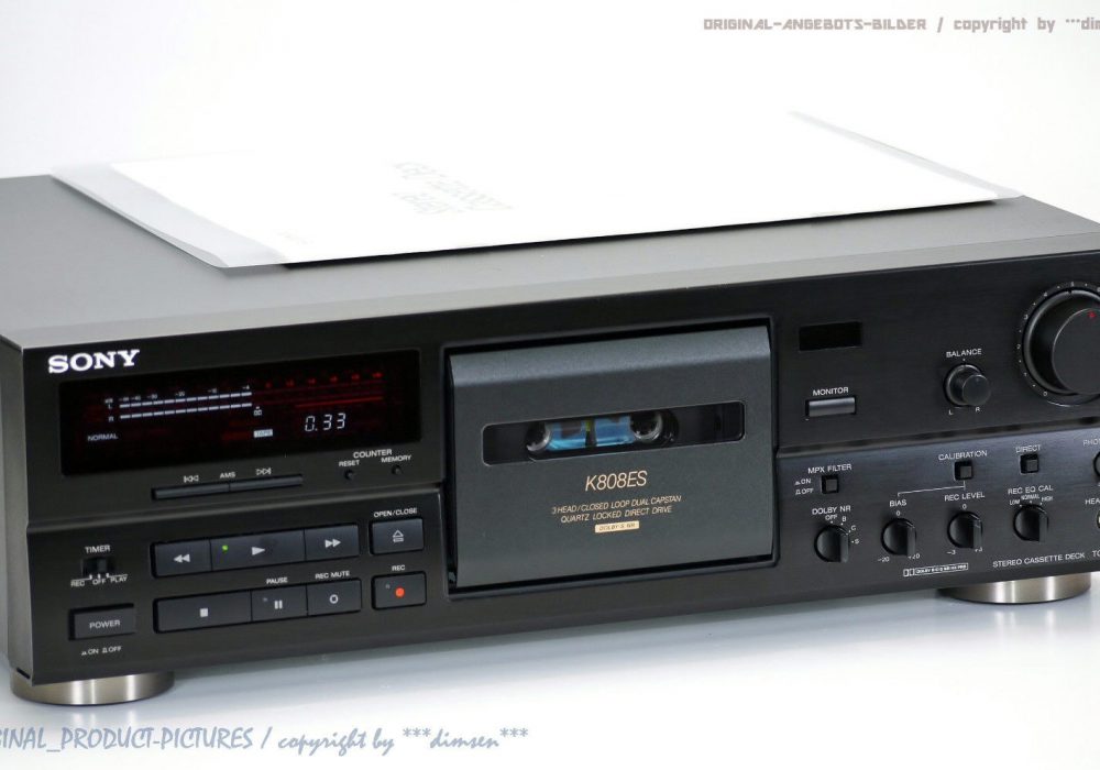 索尼 SONY TC-K808ES HighEnd ES 磁带 Tape 卡座 1A-Zustand! Revidiert+1j.Garantie!!