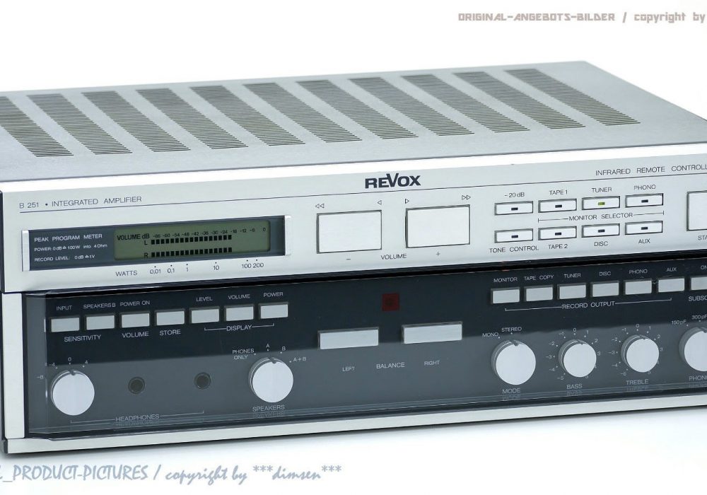 REVOX/STUDER B251 High-End 立体声 Verst盲rker/Amplifier!! Gewartet + 1J.Garantie!