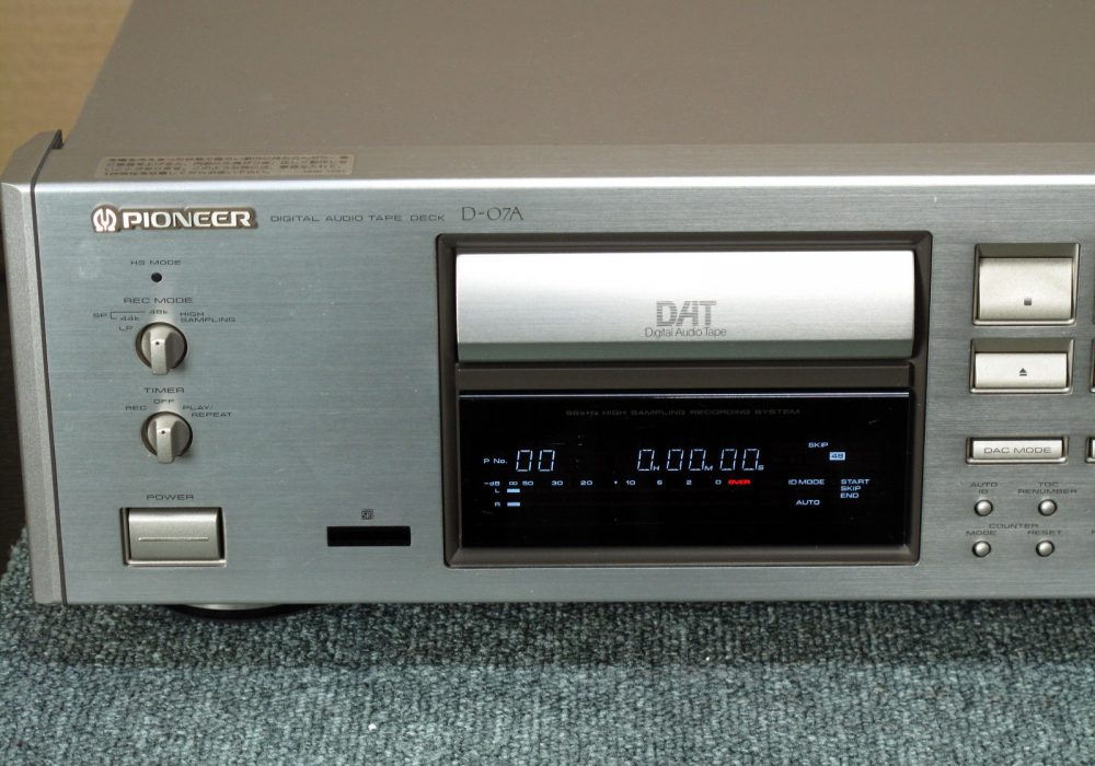 PIONEER D-07A DAT 播放/录音机