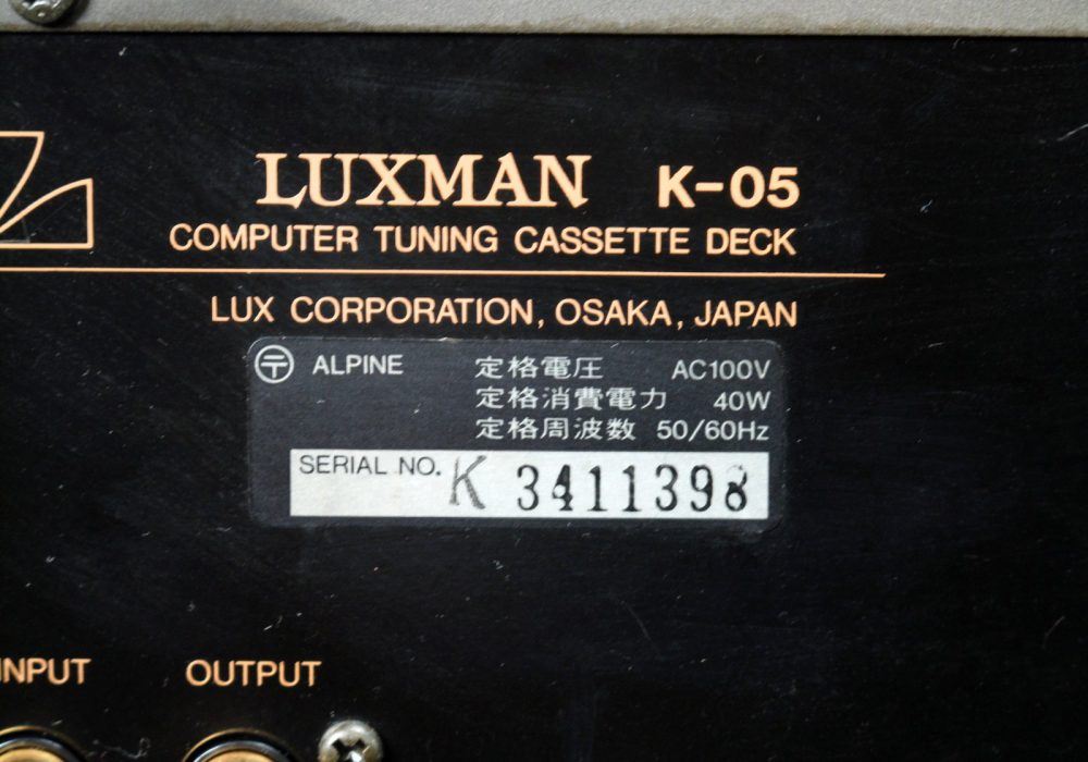 LUXMAN K-05 卡座