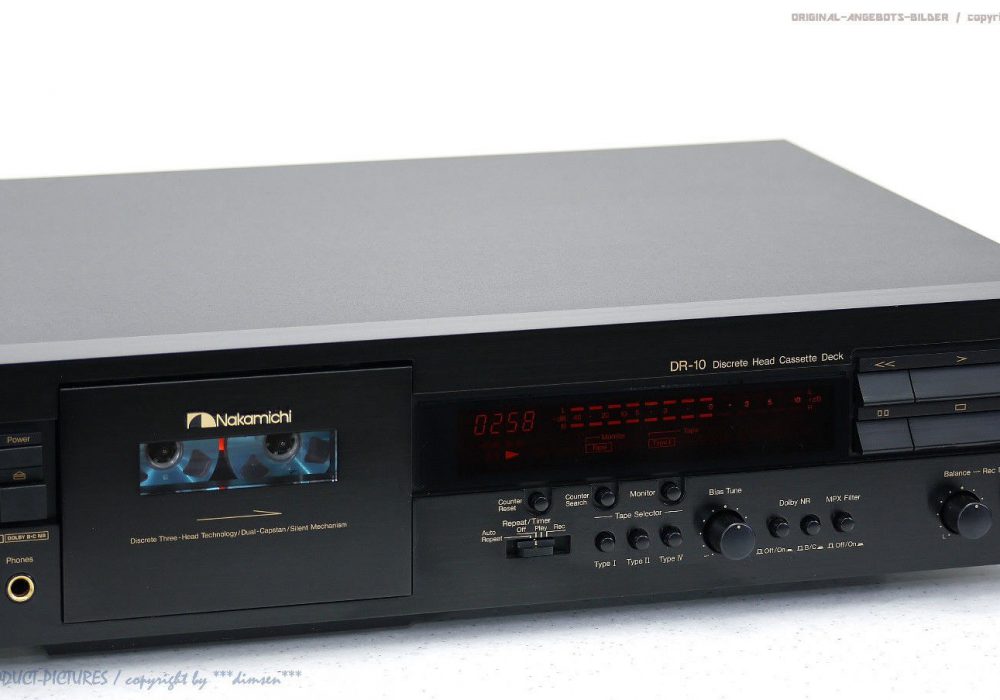 NAKAMICHI DR-10 High-End 磁带n Tape 卡座 1A-Zustand!! Revidiert+1J.G<wbr/>arantie!