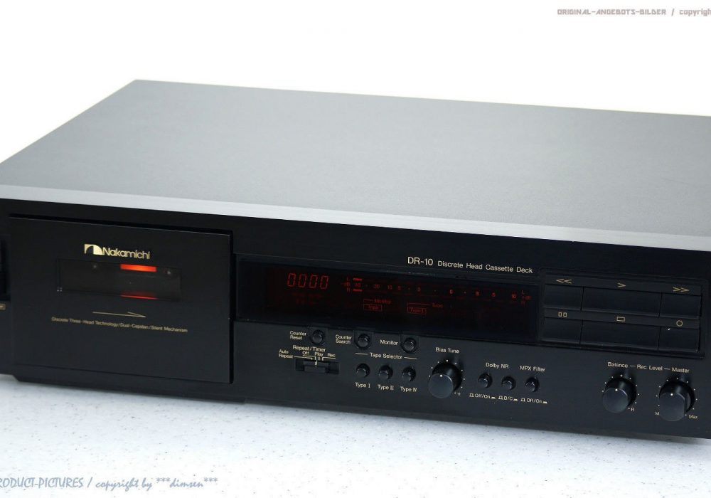 NAKAMICHI DR-10 High-End 磁带n Tape 卡座 1A-Zustand!! Revidiert+1J.G<wbr/>arantie!