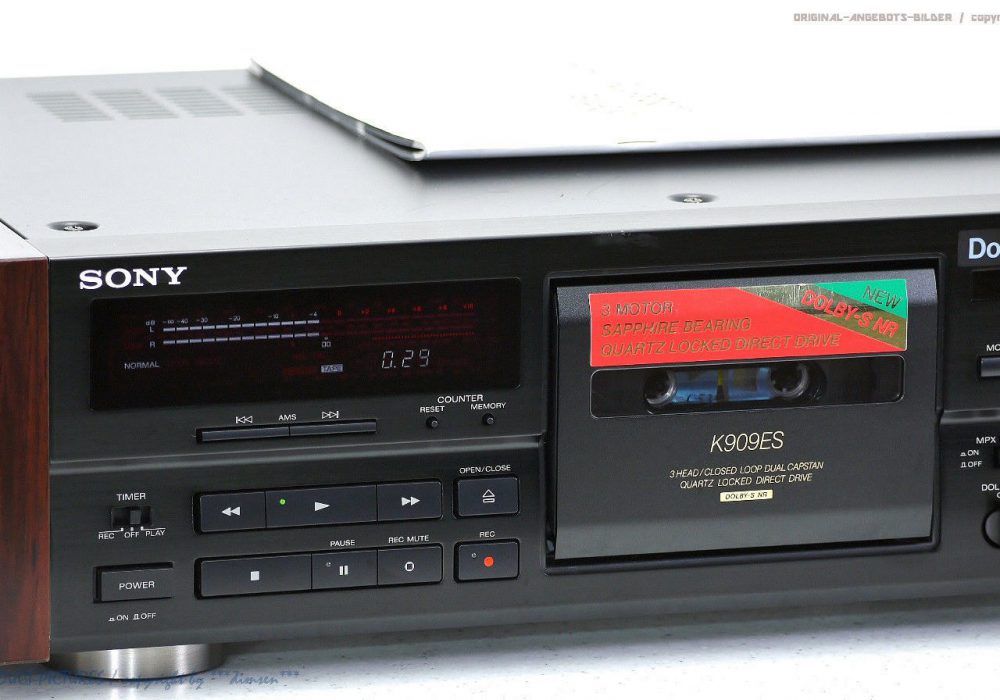 索尼 SONY TC-K909ES High-End 磁带卡座 ES Top-Zustand + BA! Gewartet+1J.Ga<wbr/>rantie!