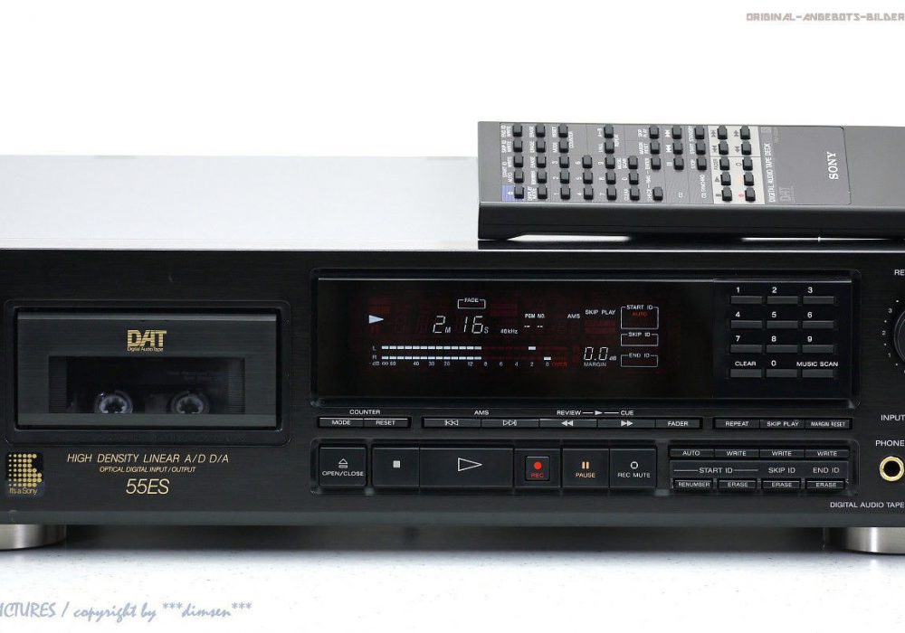 索尼 SONY DTC-55ES High-End DAT-录音机/D<wbr/>igital Audio Tape FB+OVP!! + 1j.Garantie!!