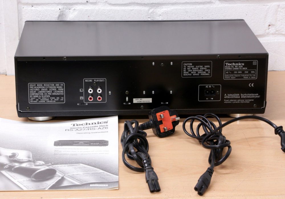 松下 Technics RS-AZ6 Hi-Fi 立体声 3-Head cassette tape deck Power eject B/C HX Pro NR