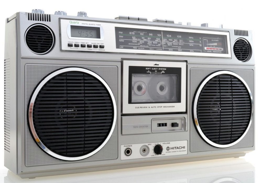 Hitachi TRK-8110E 立体声 Radio 磁带 录音机 Ghettoblaster