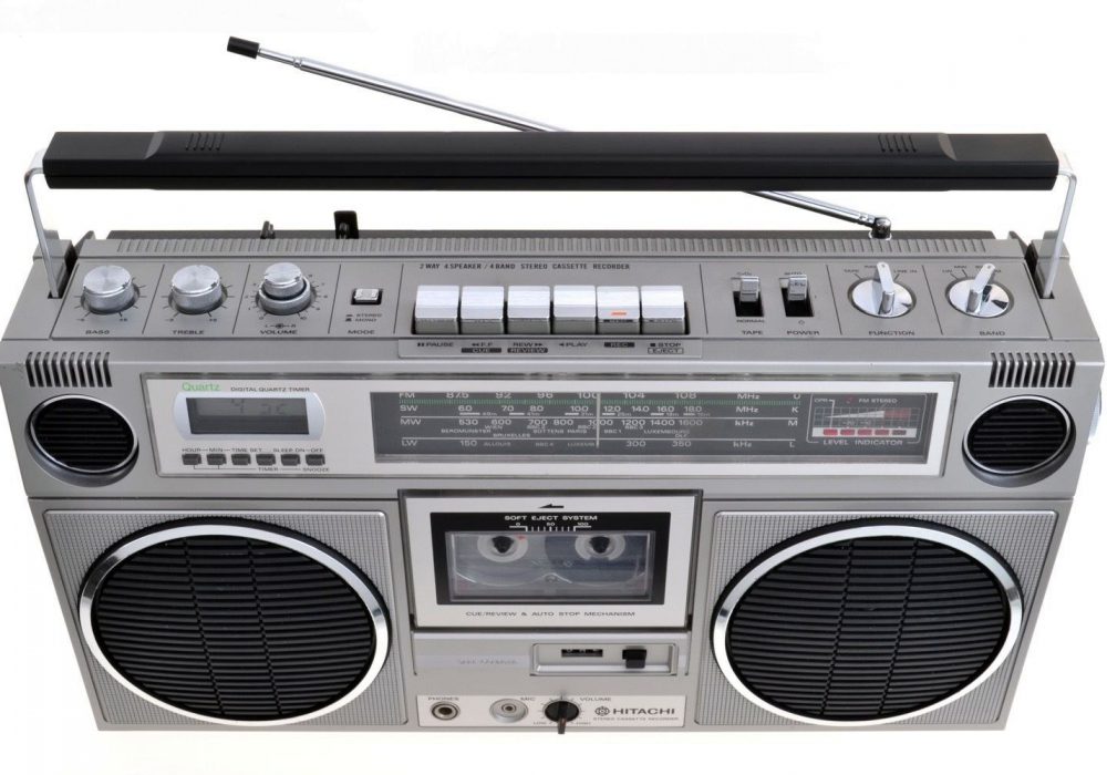 Hitachi TRK-8110E 立体声 Radio 磁带 录音机 Ghettoblaster