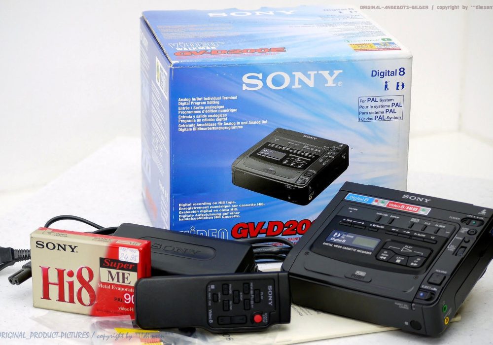 索尼 SONY GV-D200E Digital 8 Video 便携式数码录像机