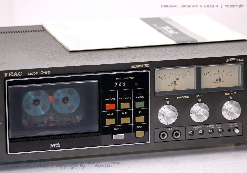 TEAC C-3X 古董 磁带 Tape 卡座 Top-Zustand OVP+BDA! Revidiert+1J.G<wbr/>arantie