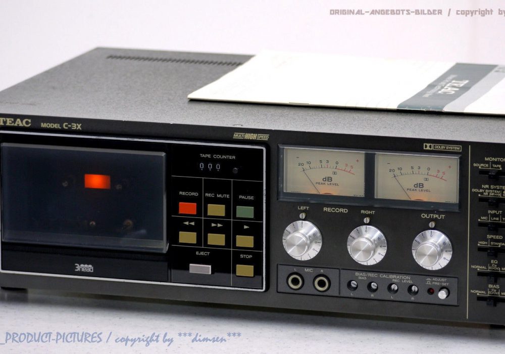 TEAC C-3X 古董 磁带 Tape 卡座 Top-Zustand OVP+BDA! Revidiert+1J.G<wbr/>arantie